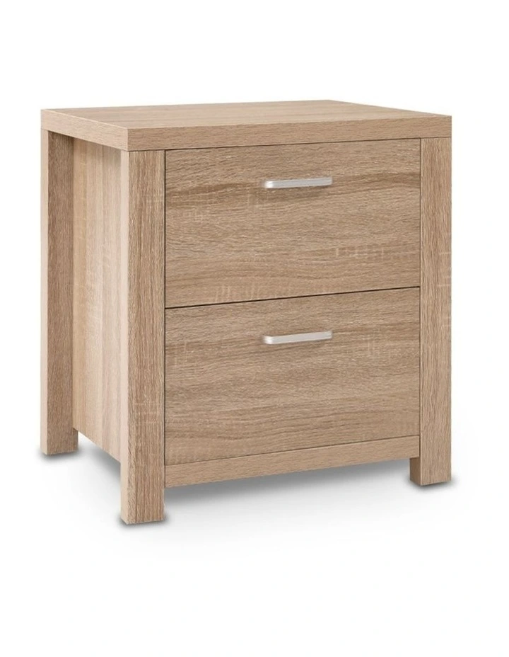 Bedside Table Beige Wood