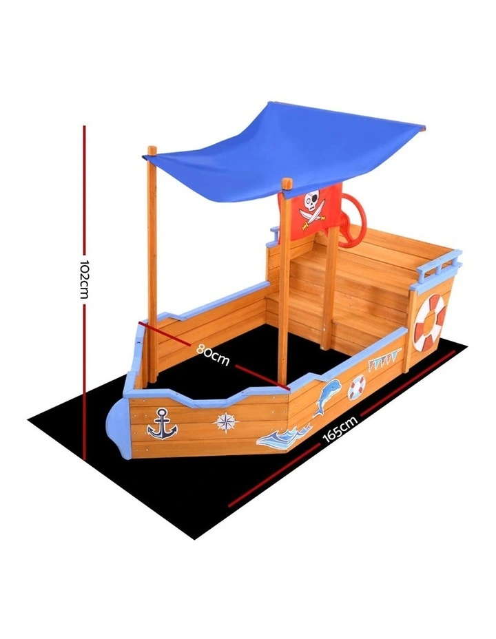 Boat Sand Pit With Canopy
