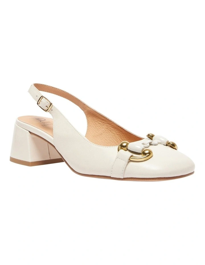 London Heeled Shoes in Ivory Glove