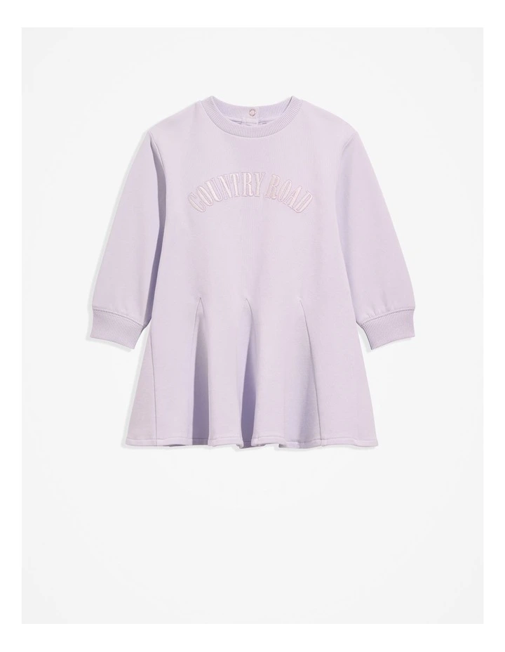 Godet Sweat Dress in Lilac