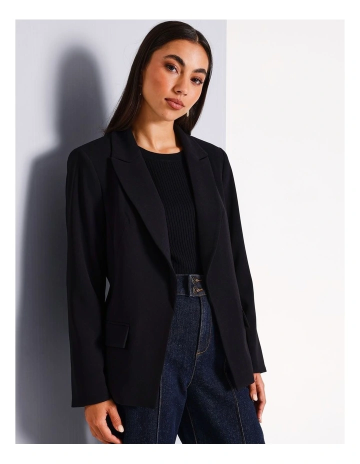 Ava Soft Blazer in Black