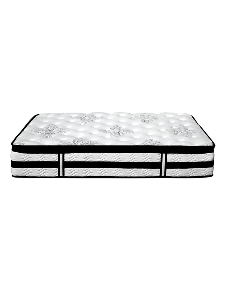 Super King Mattress Euro Top Pocket Spring in White/Black