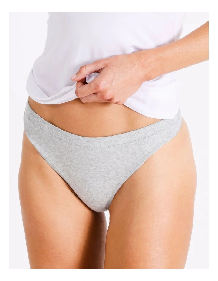 Organic Cotton G-String in Grey Marle