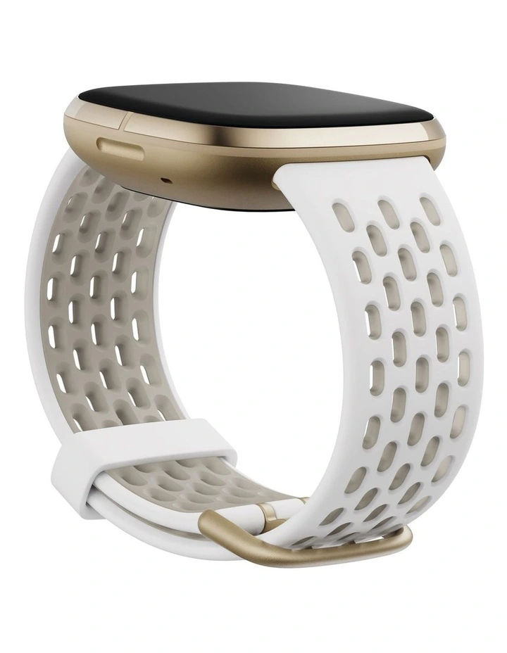 Versa 3/Sense Sport Band Frost White/Lunar White Small