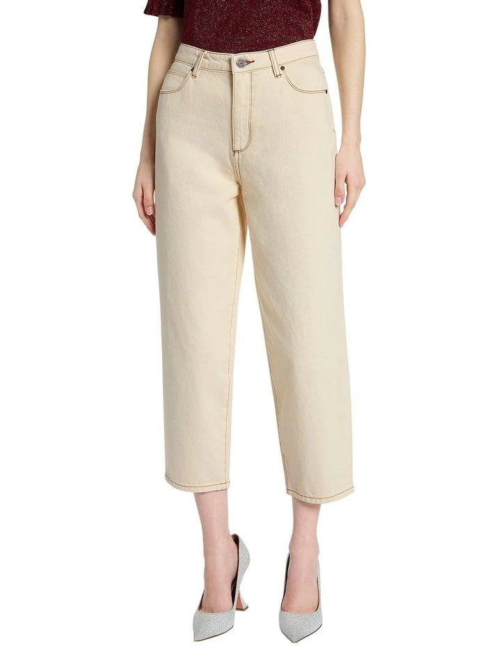 Momo Mum Jeans in Bone