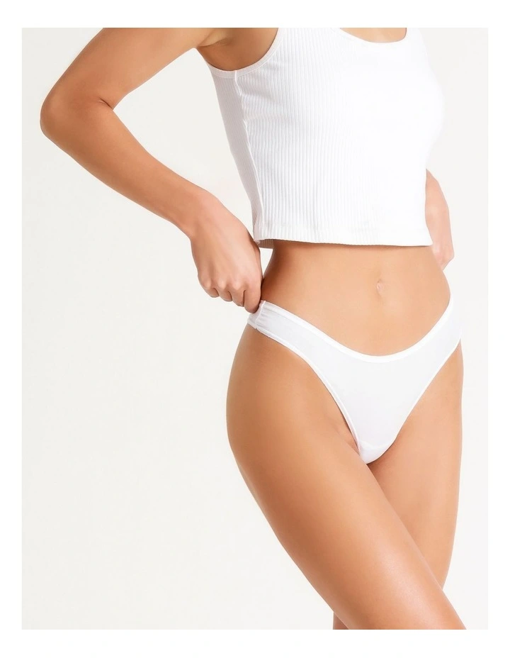 Modal G-String Brief in White