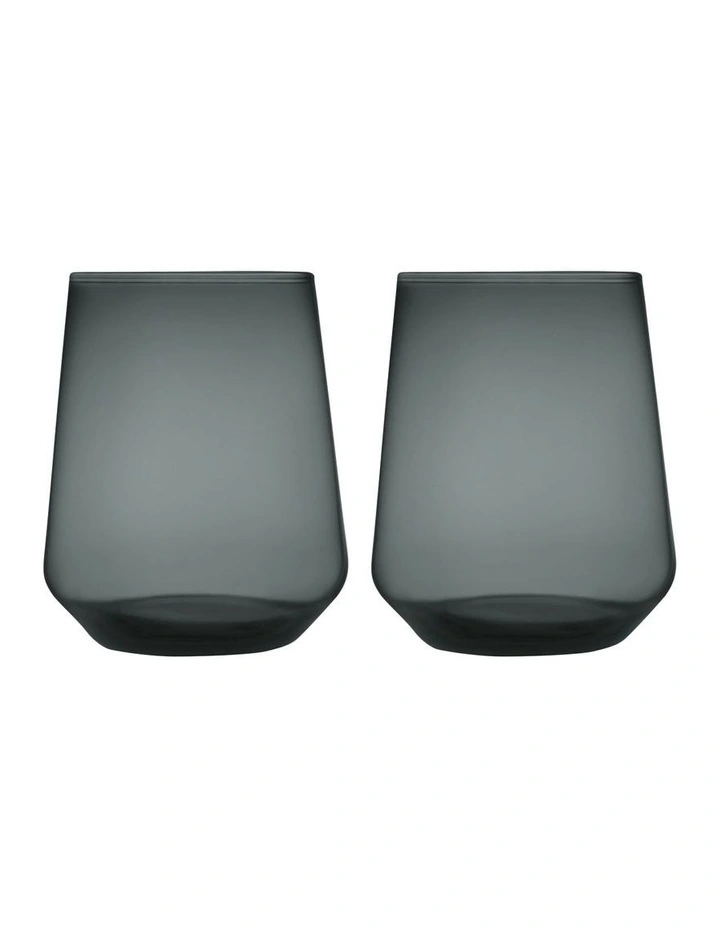 Set of 2 350ml Essence Tumbler Dark Grey
