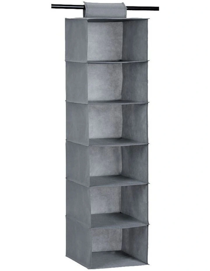 Mode 6 Tier 115cm Hanging Wardrobe Storage Clothes Organiser Assorted