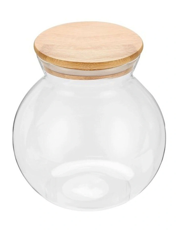 1.6L Camden Drink/Water Glass Round Jug Jar Storage w/ Bamboo Lid