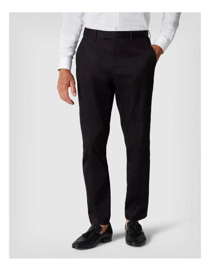 Slim Stretch Tailored Dress Pants in Black