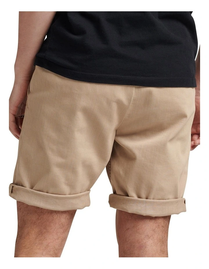 Officer Chino Shorts in Stone Wash