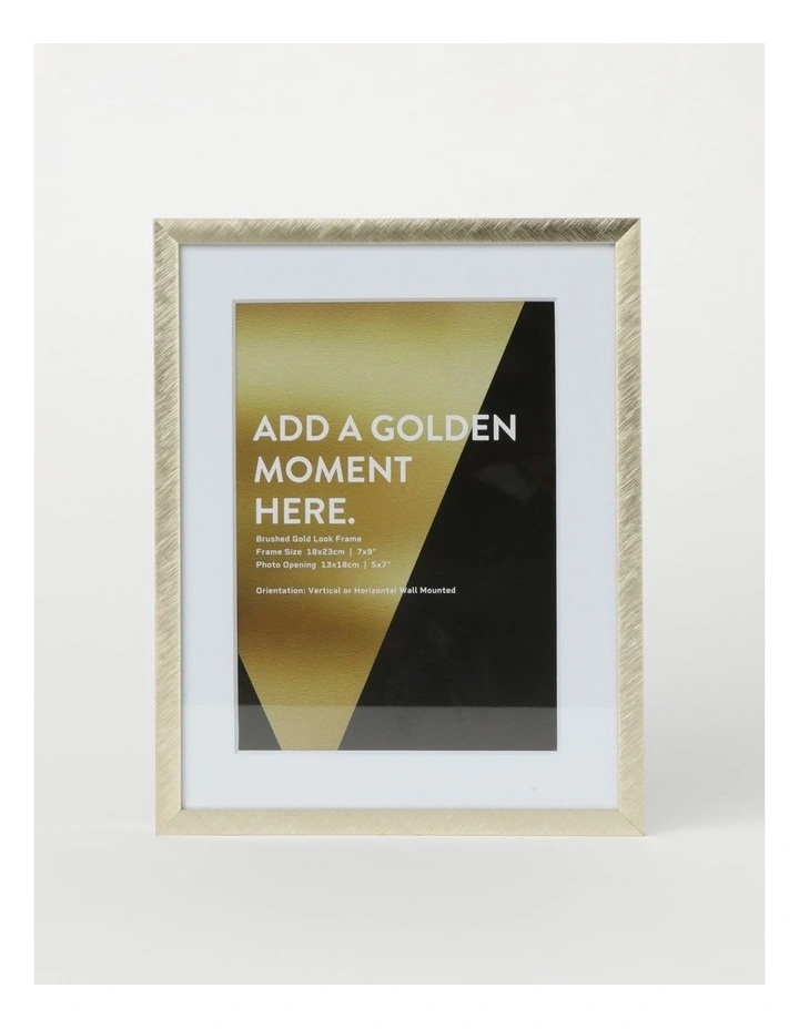 Platinum Metal Frame 18x23cm/13x18cm in Brushed Gold