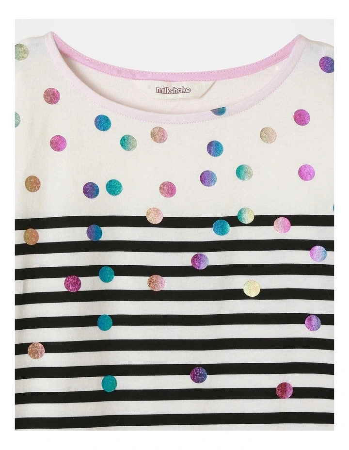 Stripe Printed Top With Confetti in Assorted