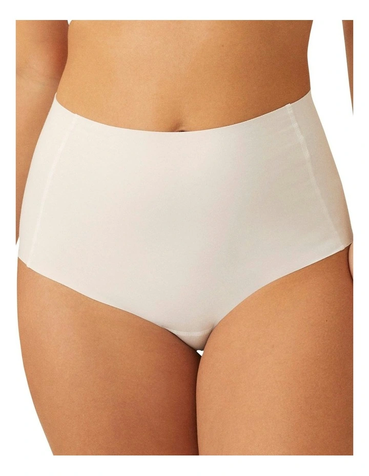 Cotton & Modal Seamless High Waist Brief in White