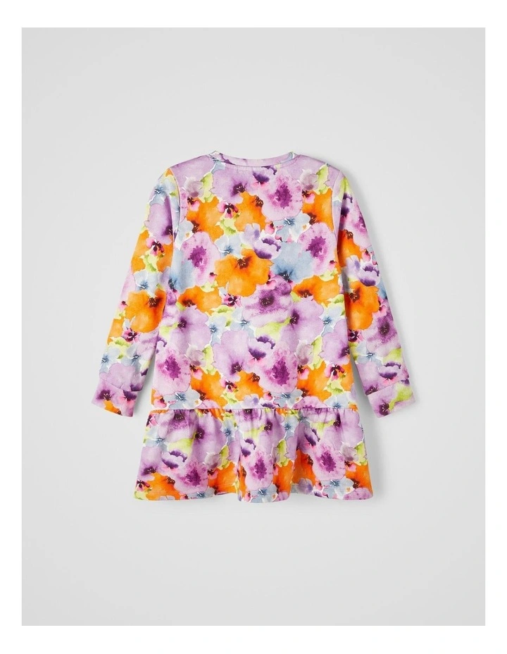 Lalea Loose Sweat Dress in Violet Tulle