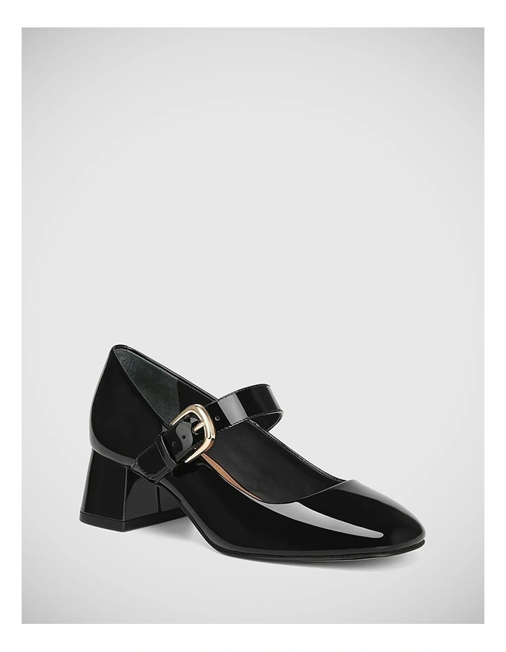 Iris Patent Leather Mary Jane Pump in Black