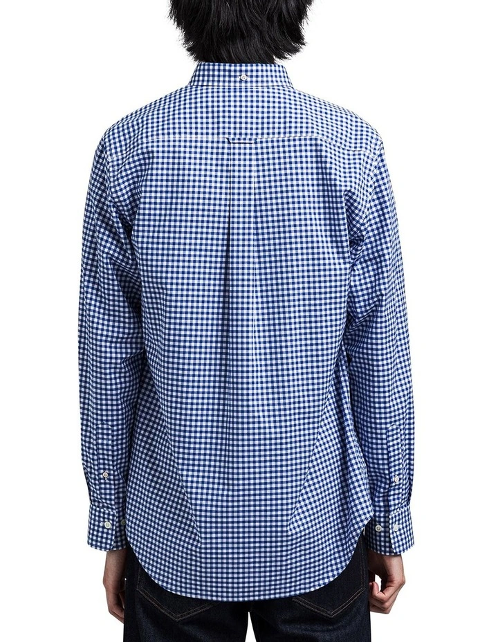 The Broadcloth Gingham Long Sleeve Shirt in Blue
