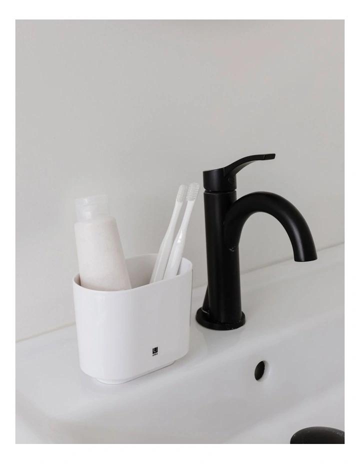 Step Toothbrush Holder 13 x 08 x 10cm in White