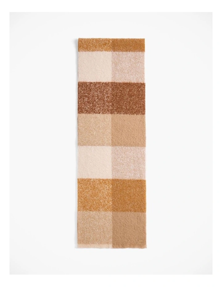 Texture Check Scarf in Anise