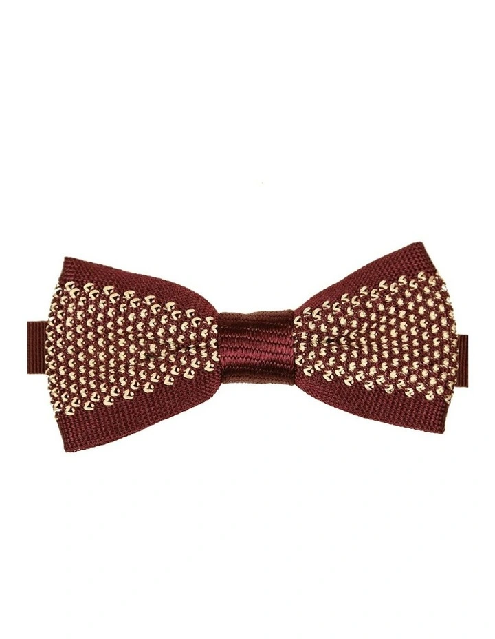 DCLIC Briller Knitted Bow Tie - Burgundy