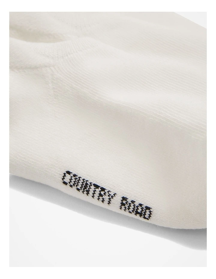 Australian Cotton Blend Cushion Sock Pack of 3 in White