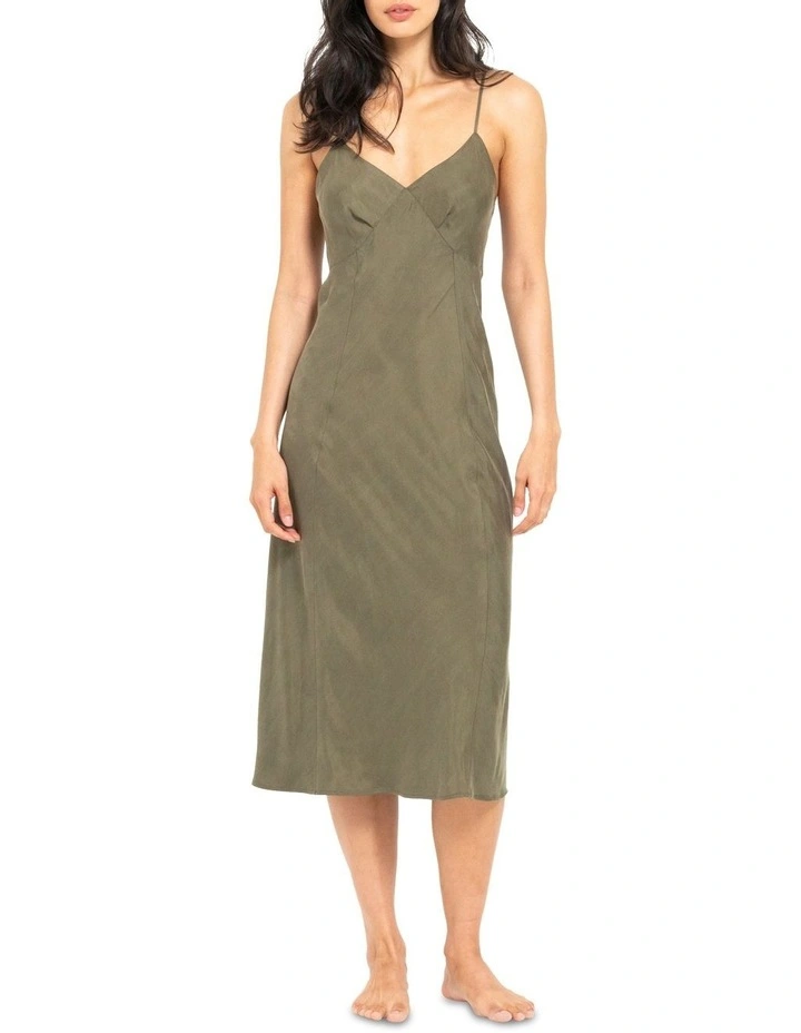 Chelsea Slip Dress in Green