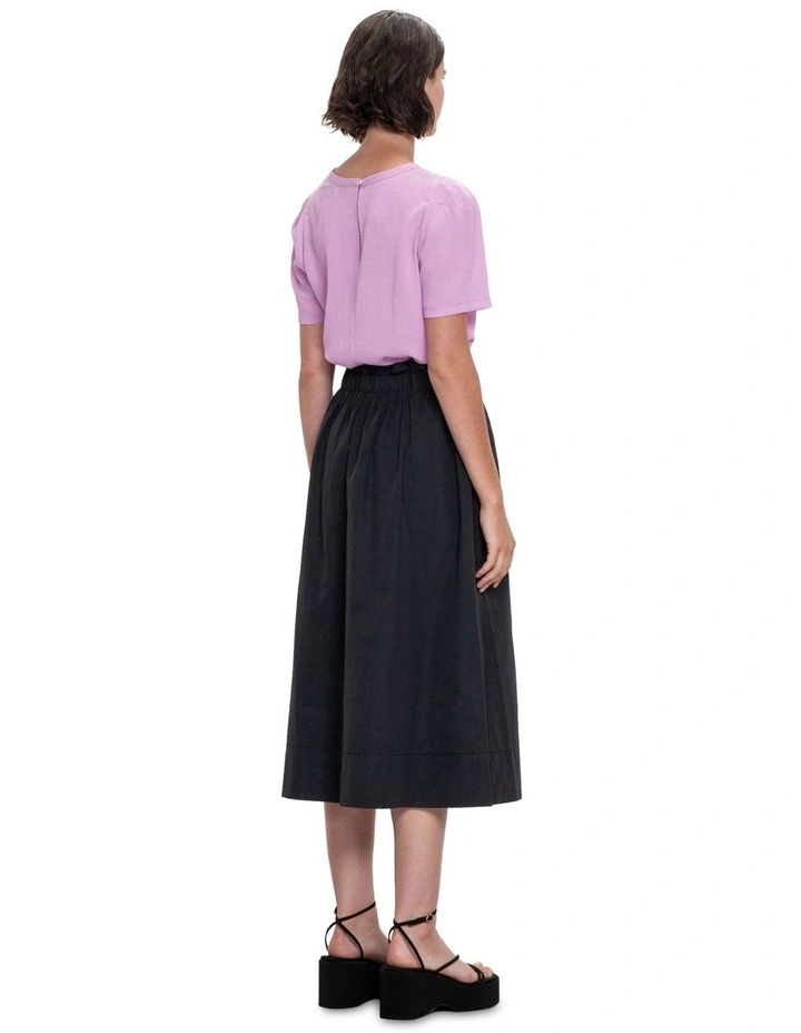 Crepe Georgette Soft Tee in Lilac