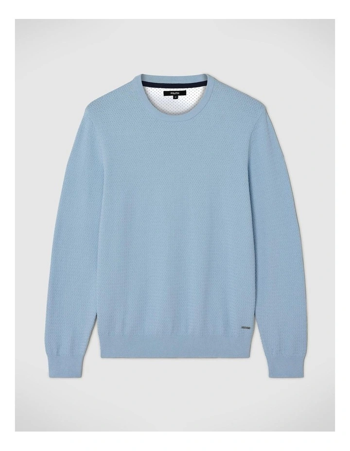 Classic Crew Neck Jumper in Light Blue