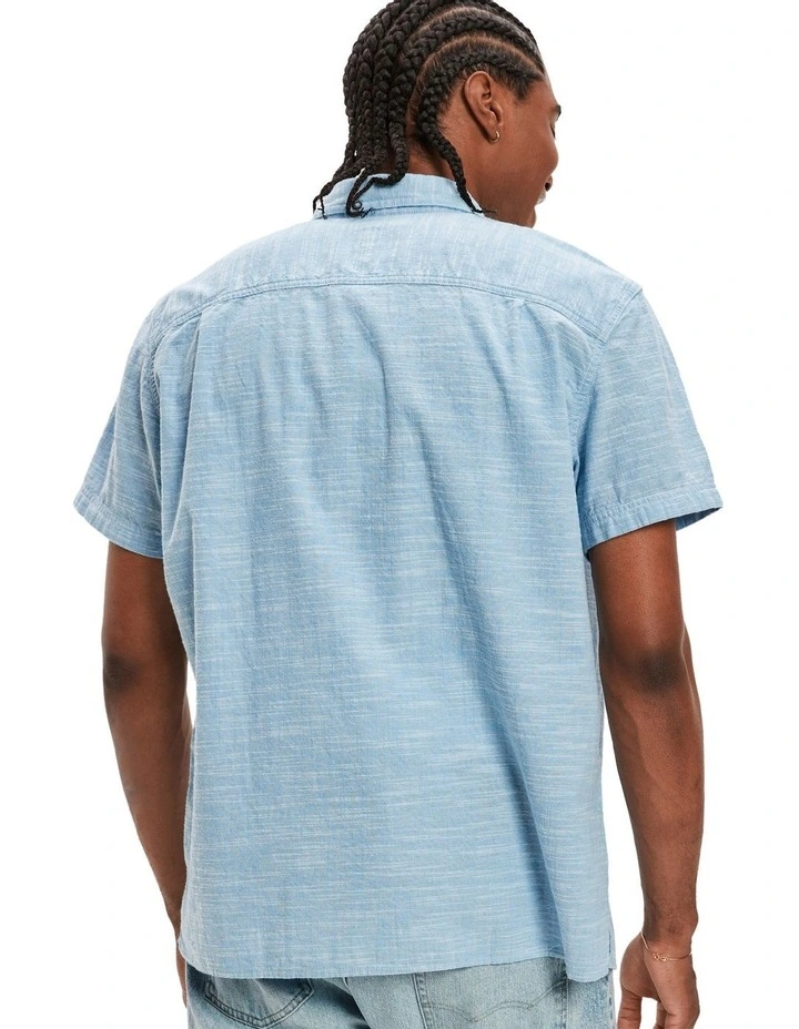 Button-Up Resort Shirt in Blue