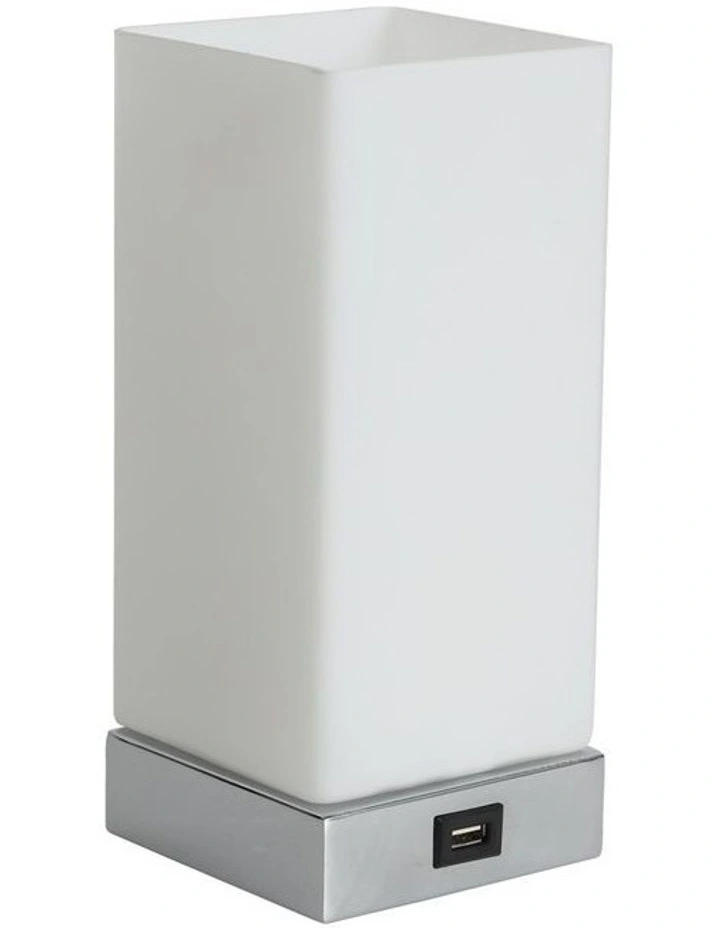 Jessica Rectangle Touch Lamp With USB Port
