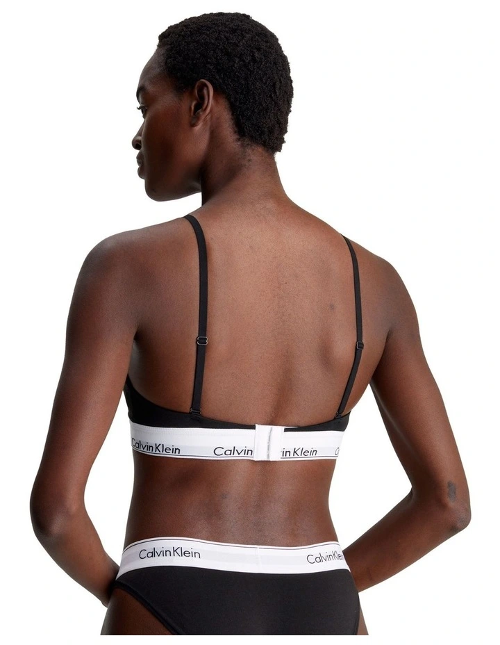 Modern Cotton Lightly Lined Post Surgery Triangle in Black