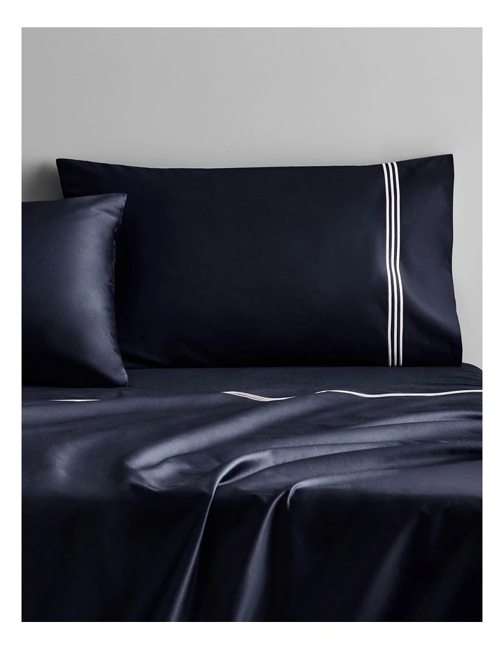 Palais Lux Fitted Sheet in Midnight