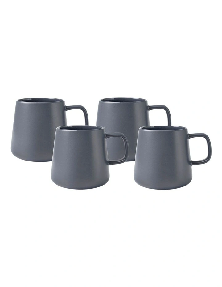 Gift Boxed Blend Sala Mug 350ml Set of 4 in Charcoal