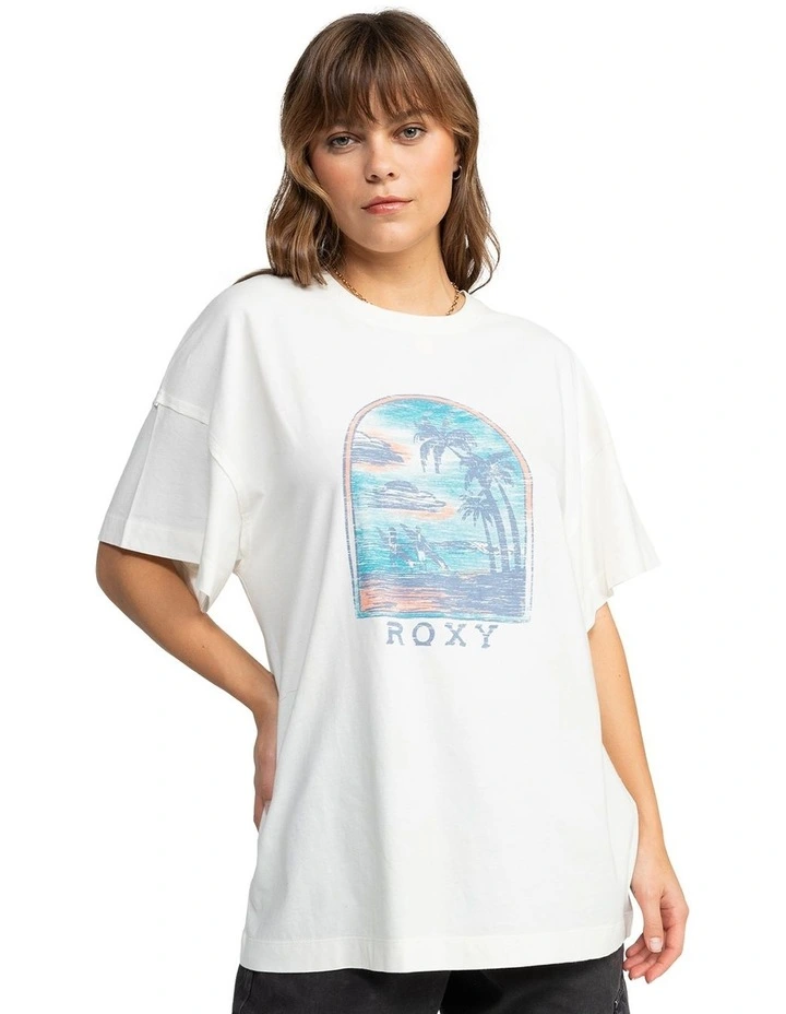 Oversized Short Sleeve Sweeter Sun B T-shirt in Egret