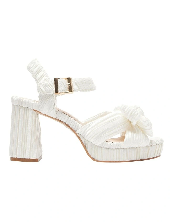 Sherbet Sandals in Ivory Pleat