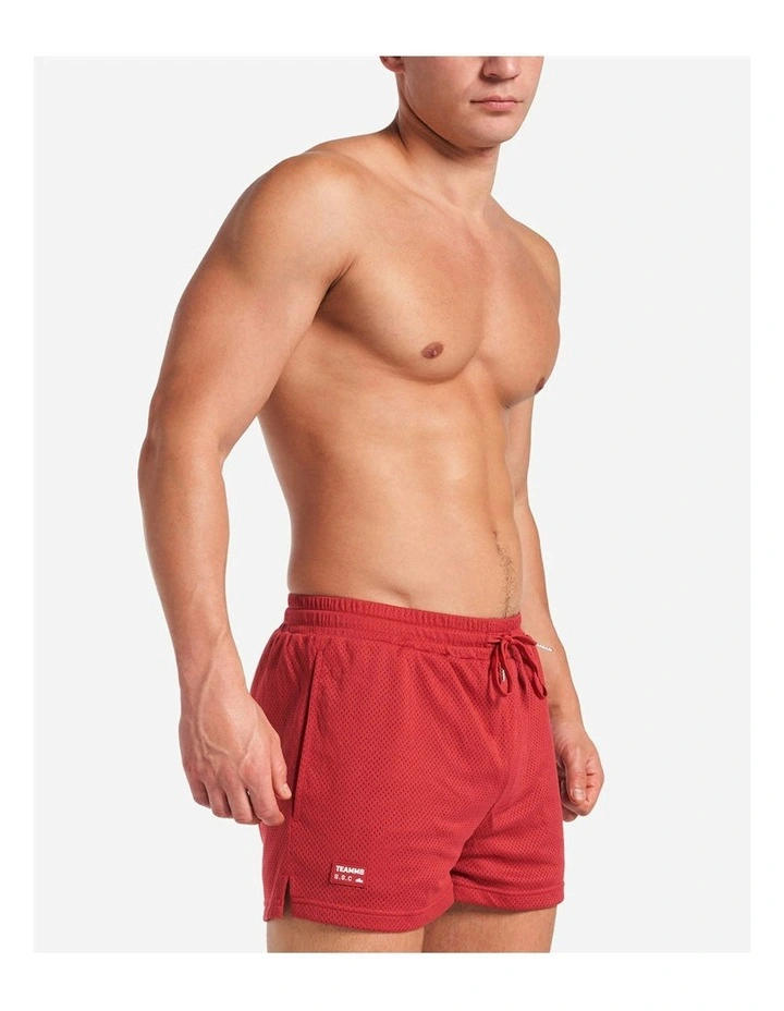 S.S.C. Mesh 3 Short in Maroon