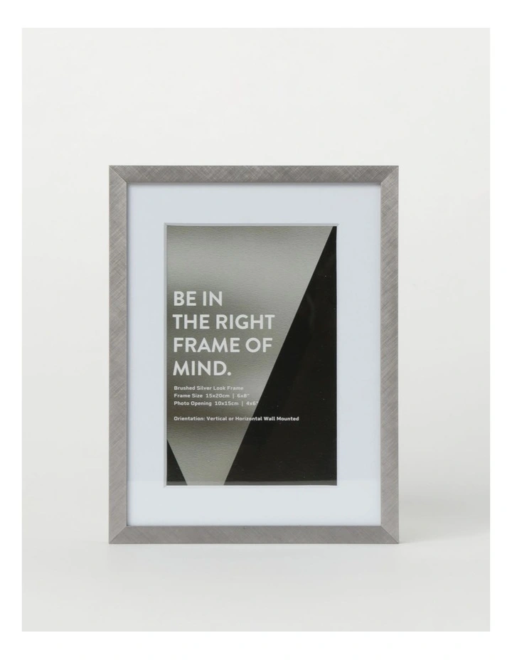 Platinum Metal Frame 15x20cm/10x15cm in Brushed Silver