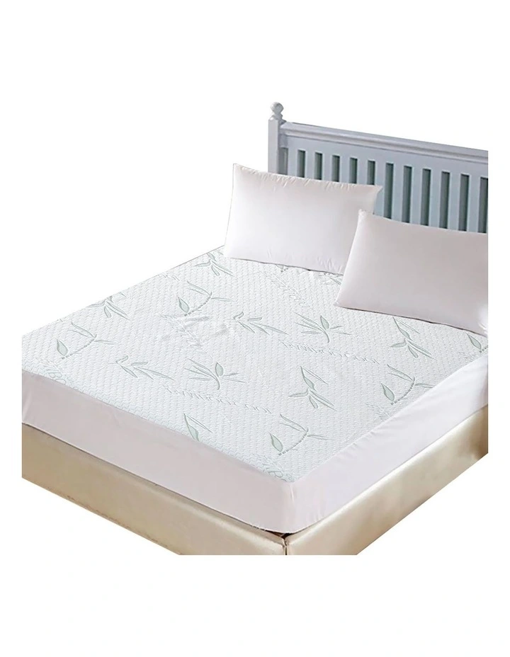 Queen Fully Fitted Bamboo Mattress Protector in White