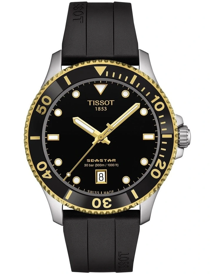 Seastar 1000 40mm Watch in Black/Gold