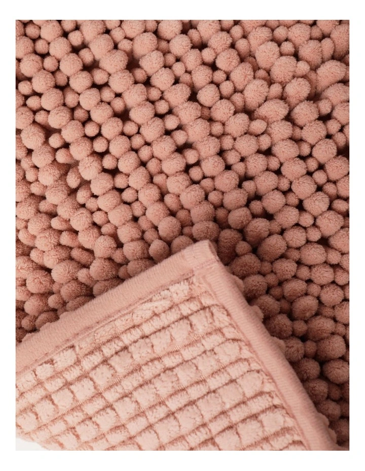 Norfolk Super Soft Microfibre Contour Mat in Pink Clay