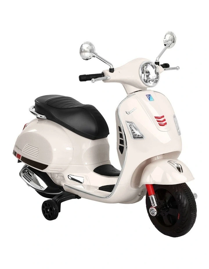 Electric Vespa GTS Ride-On Motorcycle in White