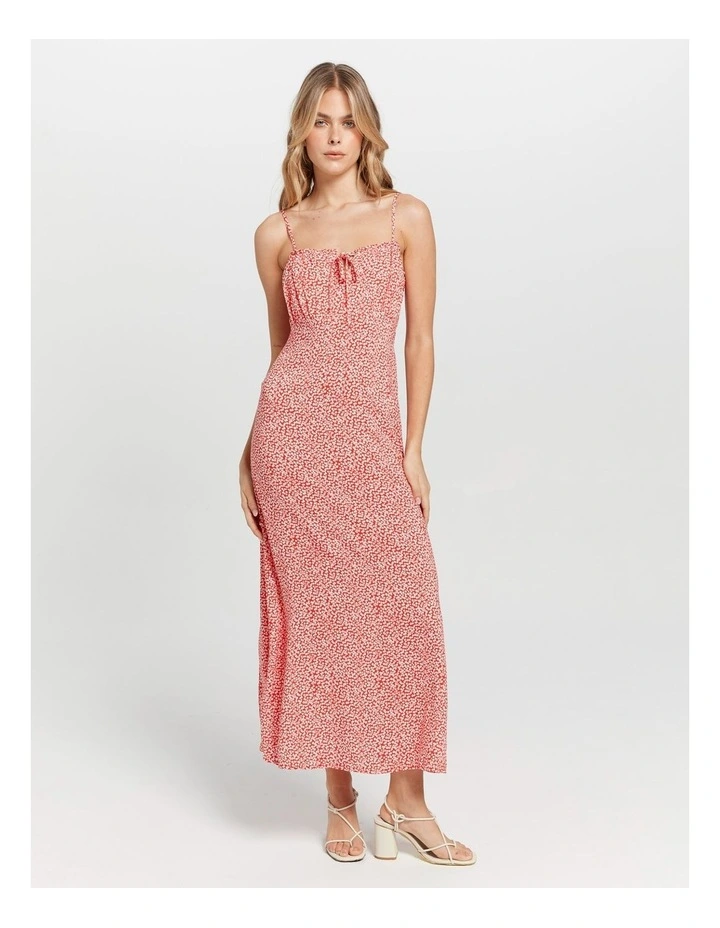 Nova Midi Dress in Red