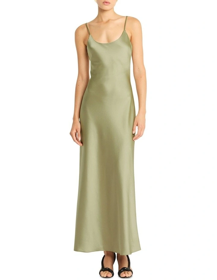 White Mariposa Dress in Pale Bronze