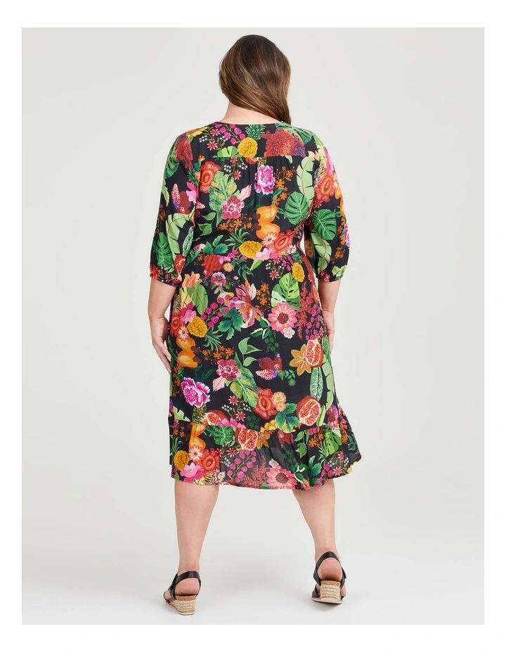 Natural Dark Nature Dress in Print