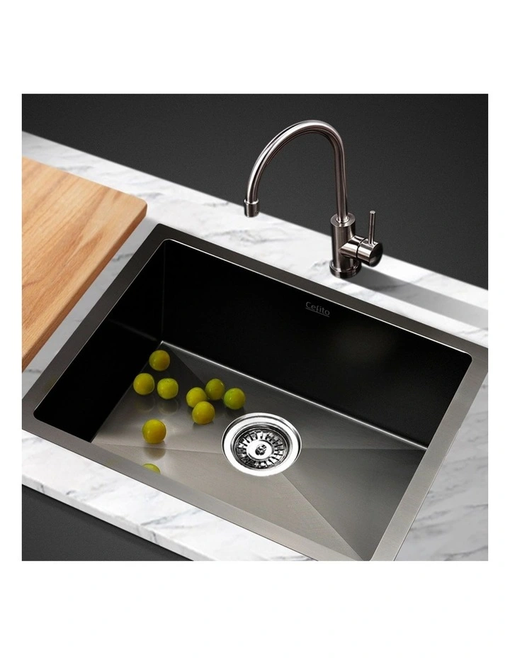 Single Bowl Laundry Stainless Steel Kitchen Sink 45X30CM Silver