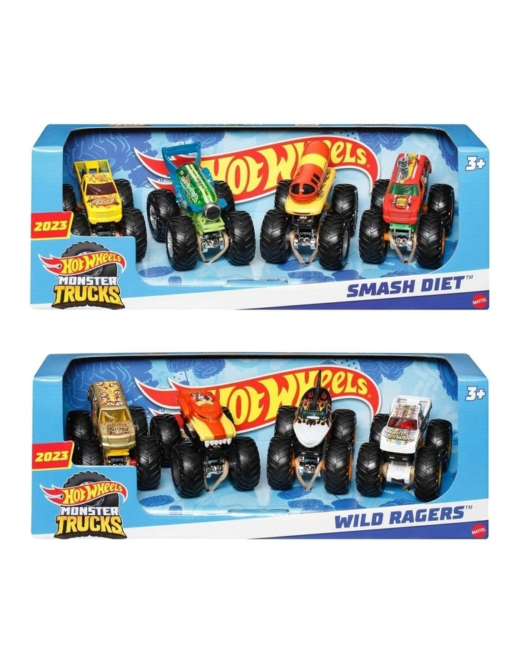 Themed Scale Trucks 1:64 4-Pack Assorted