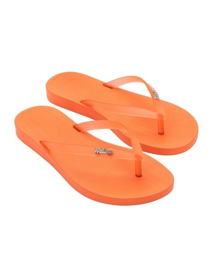 Melissa Sun Venice Flip Flop in Orange Clear
