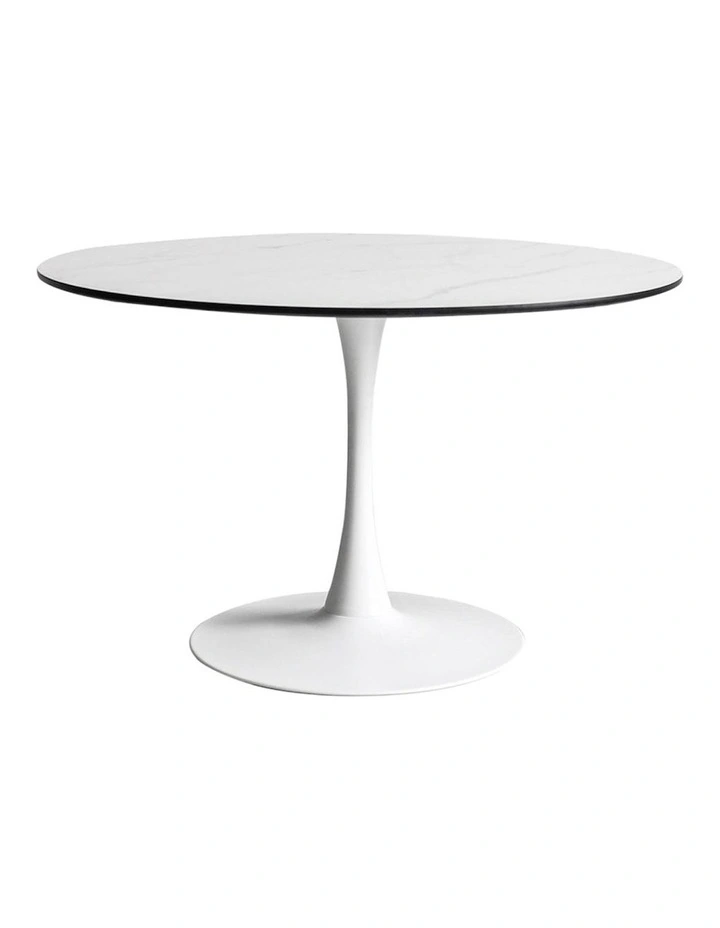 Outdoor Round Dining Table 120Cm in White