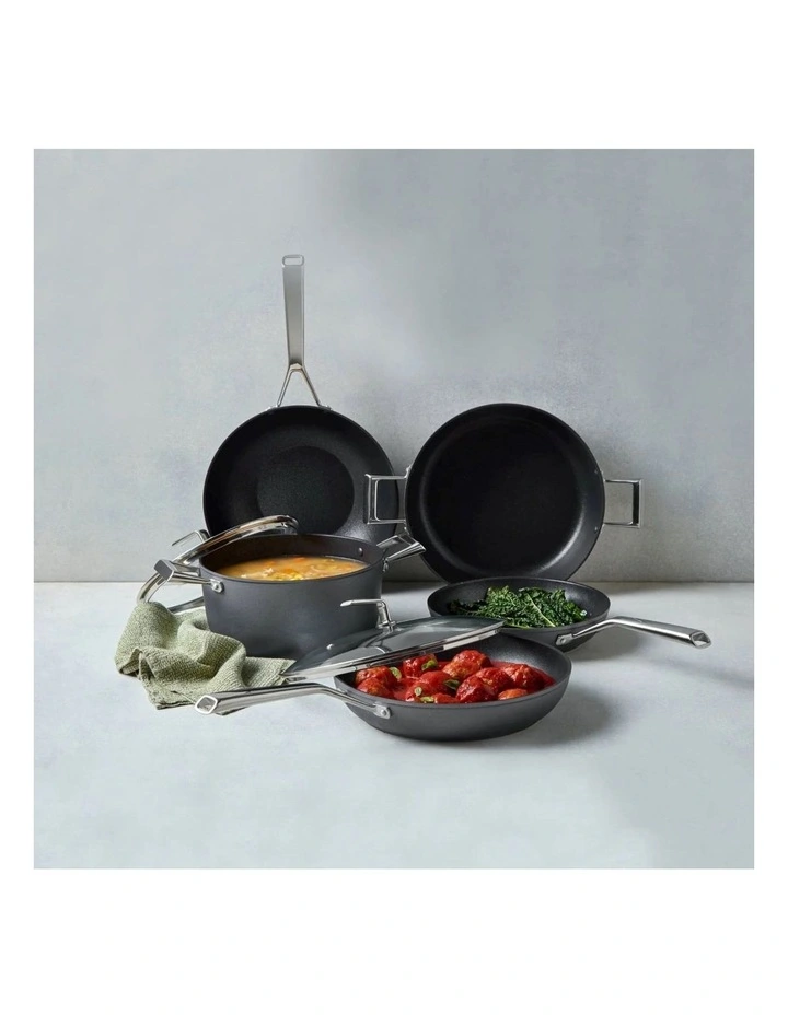 Per Bellezza Nonstick Induction 5 Piece Cookware Set Grey