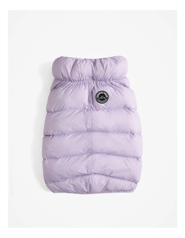 Recycled Nylon Balto Pet Puffer in Icing